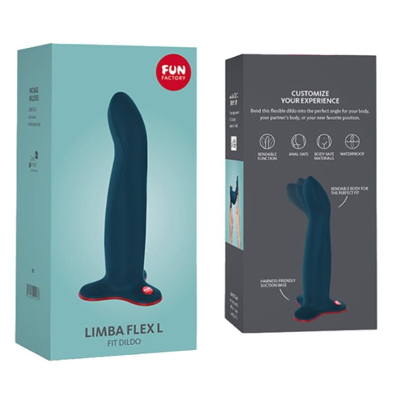 Dildo, Fun Factory - Limba Flex L, Ax Flexibil, Albastru